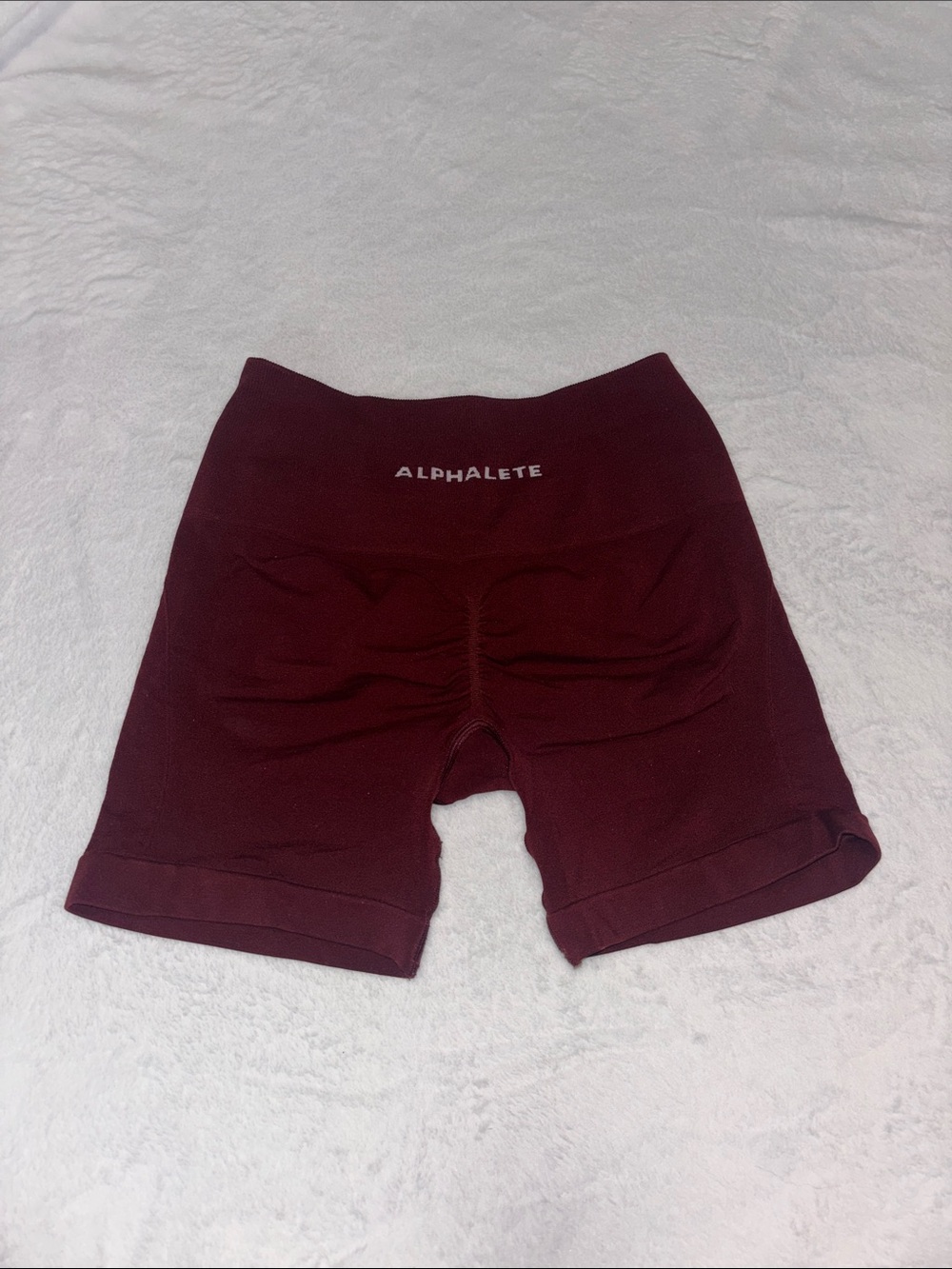 Alphalete Women's Maroon Seamless Bike Shorts
